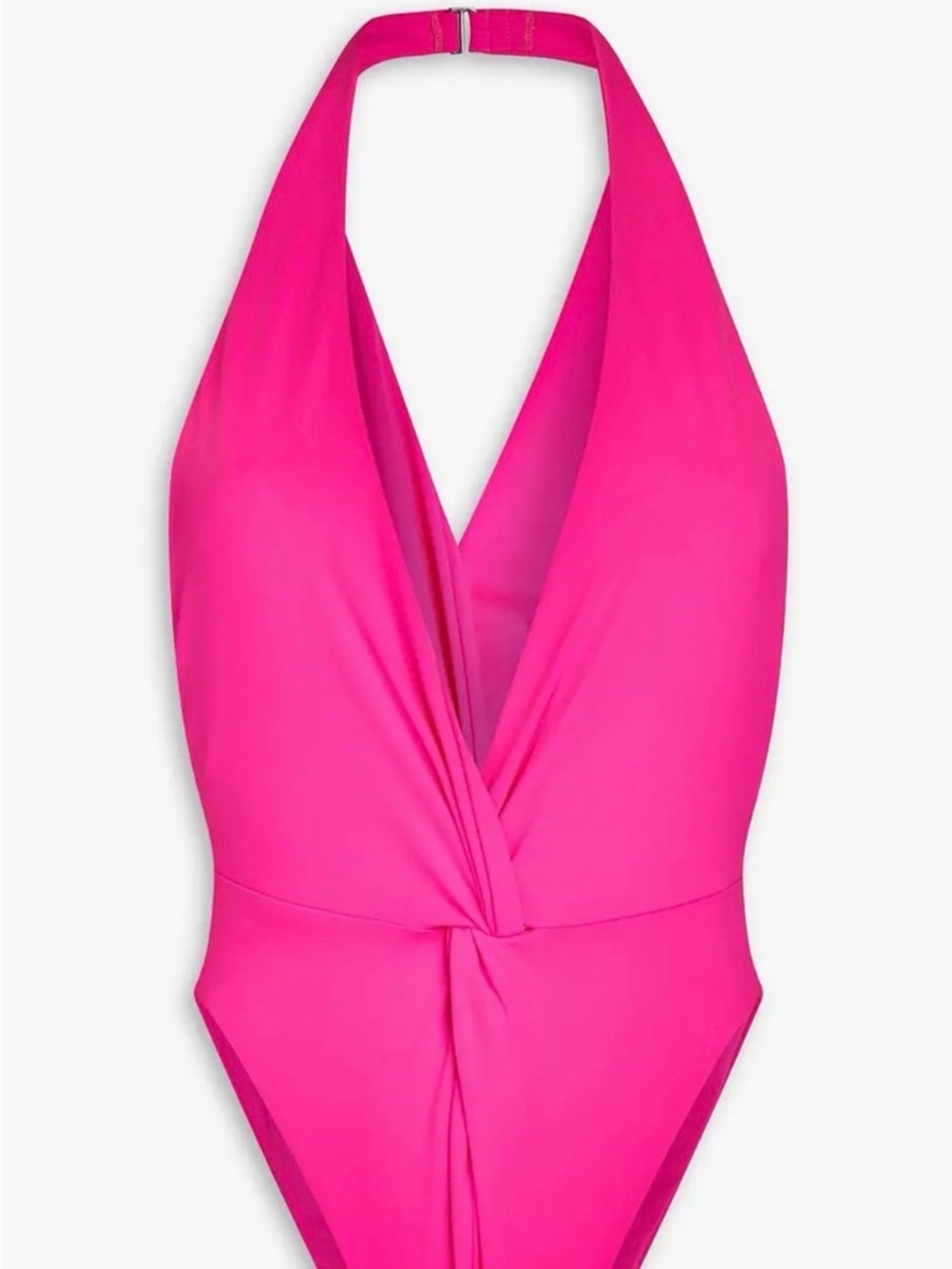 Mara Hoffman Gabriela Halter Top One-Piece Swimsuit - Hot Pink in Size Large